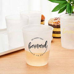 Personalized Disposable Plastic Cups for Bridal Shower Wedding Engagement Party Gift