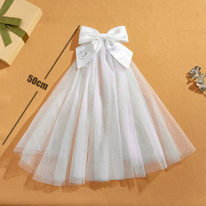 Personalised Bridal Veil Bow Clip | Unique Bride Gift | Wedding Accessory