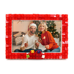 DIY Custom Red Building Blocks Photo Frame - Personalised Gift
