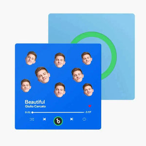 FridgeBeats Frameless Custom Music Fridge Magnet Custom Face Colorful Album Fridge Magnet Music Wall Photo Sticker Gift for Couple