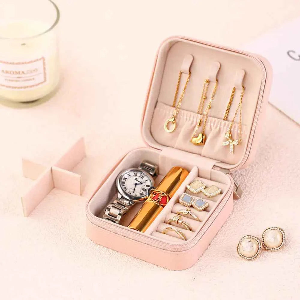 Personalized Jewelry Box with Glitter Letter Bridesmaid Gift for Her