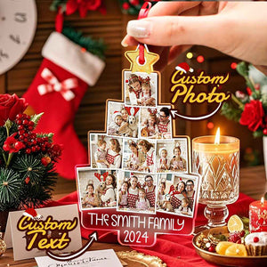 Personalized Photo Christmas Tree Ornament Custom Ornament Christmas Gift for Family