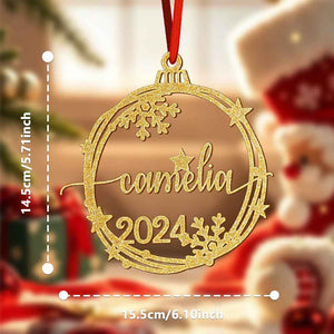 Custom Christmas Ornament with Name Holiday Christmas Tree Decorations Gift