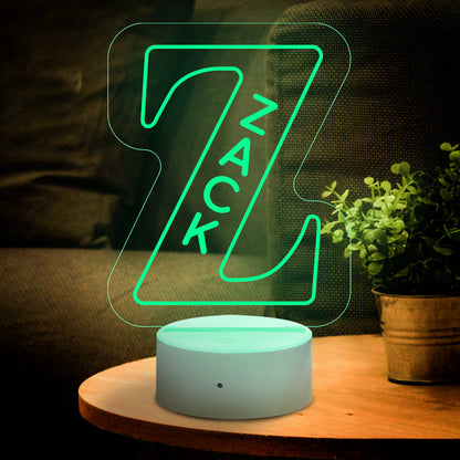 Personalised Letter LED Night Light - Custom Name Lamp for Bedroom & Home Decor