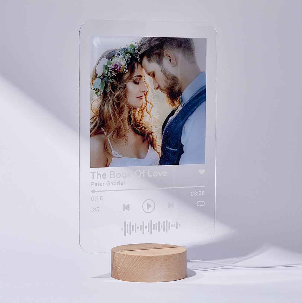 Custom Scannable Code Lamp Acrylic Album Night Light - 3 Sizes