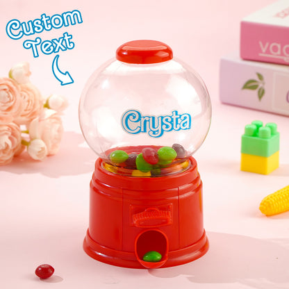 Turn the knob to dispense sweet treats - interactive personalised gashapon candy dispenser toy for kids' parties and stocking fillers