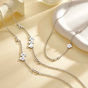 Custom Engraved Animal Paw Shape Initial Necklace – Unique Wedding Gift