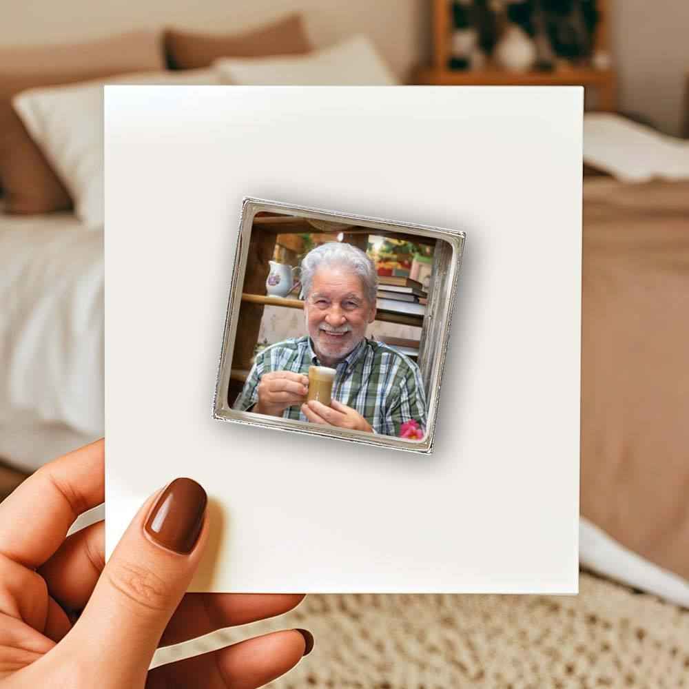 Personalized Wedding Lapel Pin with Text and Photo Memorial Wedding Ceremony Gift