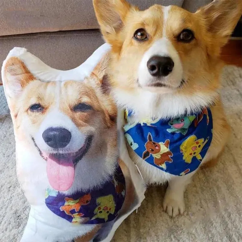 Custom Pet Photo Pillow | Personalised 3D Pet Portrait Cushion