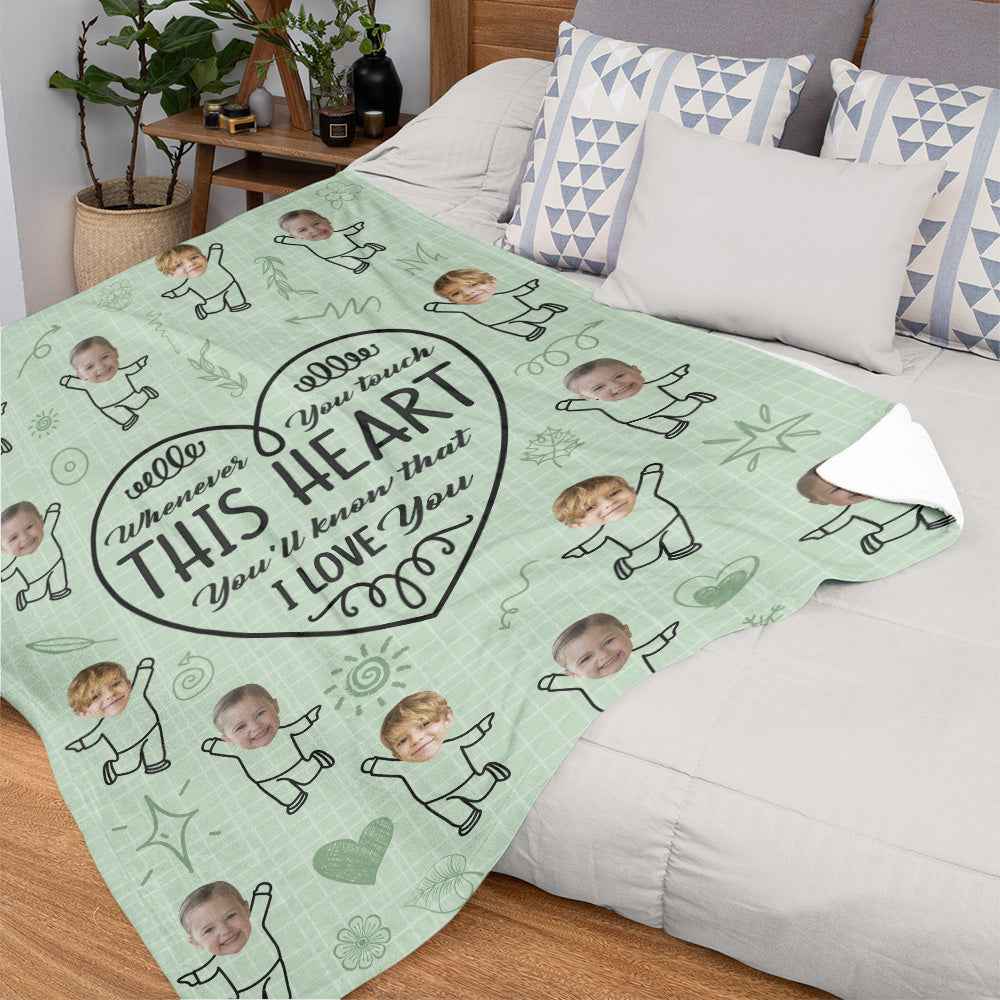 Custom Face Blanket Love You Gifts for Dad