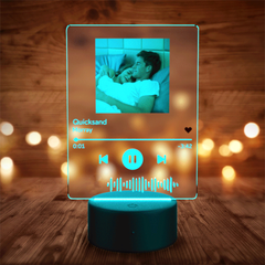 Personalised Scannable Music Code LED Acrylic Lamp | Custom Night Light