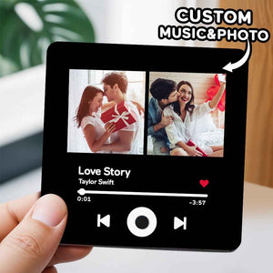 Personalized Photo Music Fridge Magnet Can Play Songs Gifts for Her