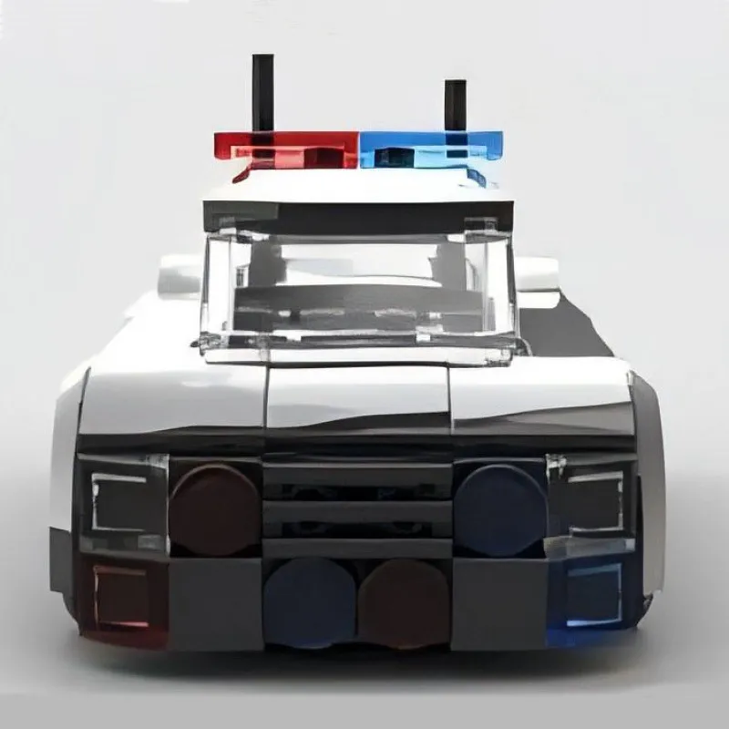 Police Patrol Car Building Blocks | Creative Vehicle Racing Set with Brick Figures
