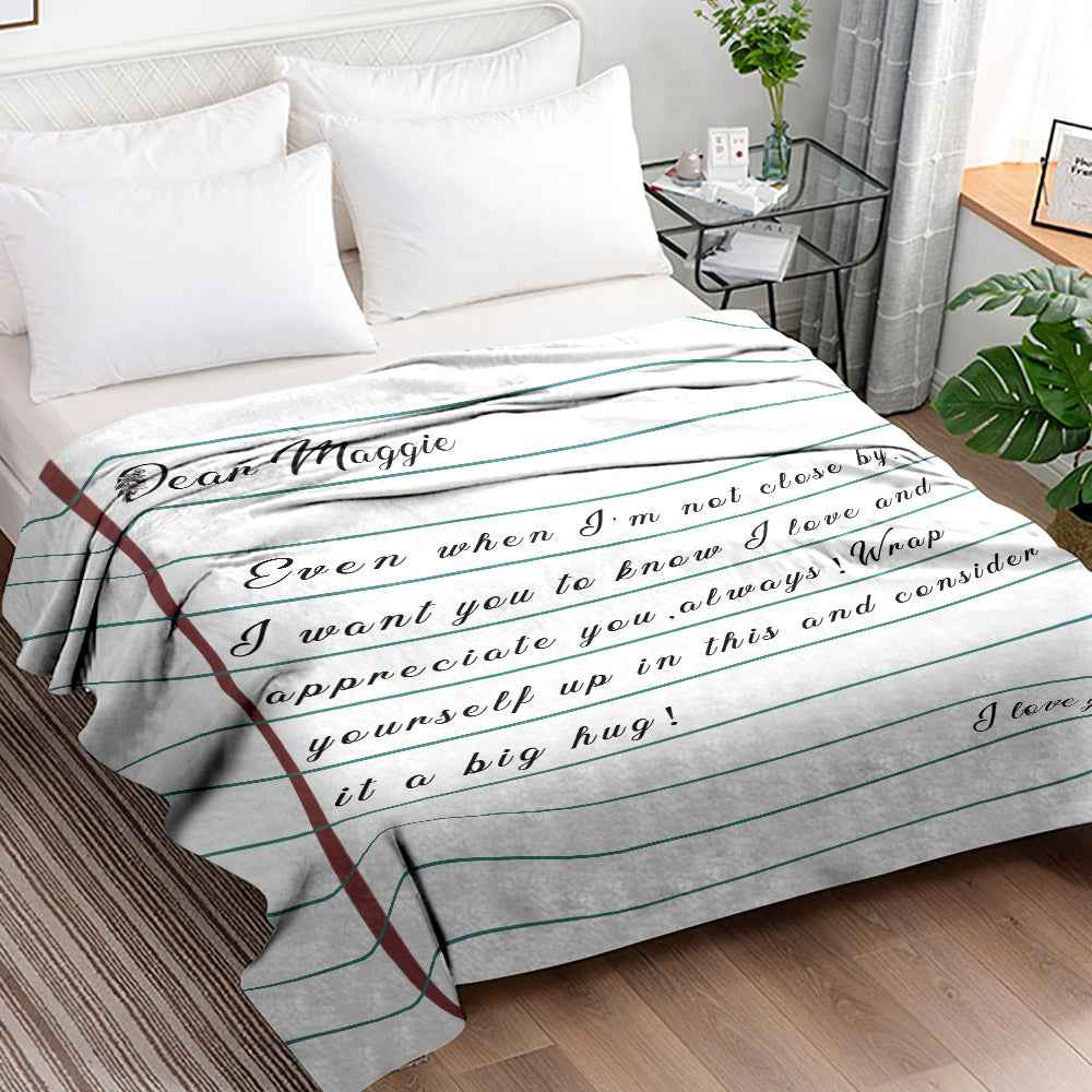 Custom Love Letter Blanket Personalized Memorial Throw Blanket