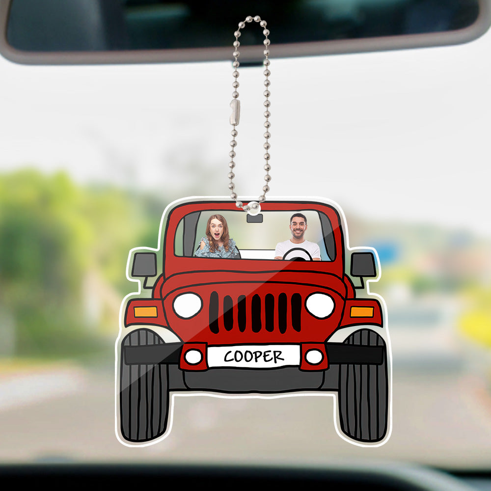 Personalised Off-Road Car Photo Hanging Ornament - Single Sided Acrylic Keepsake