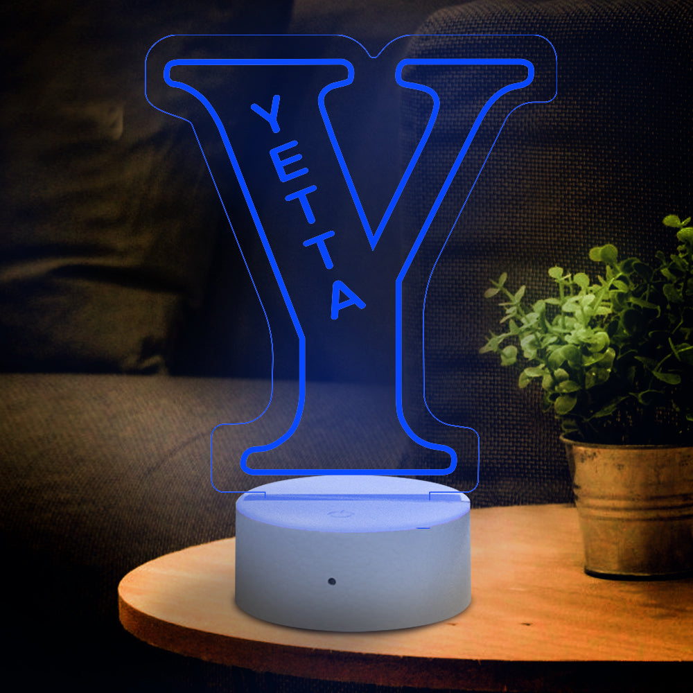 Personalised Letter LED Night Light - Custom Name Lamp for Bedroom & Home Decor