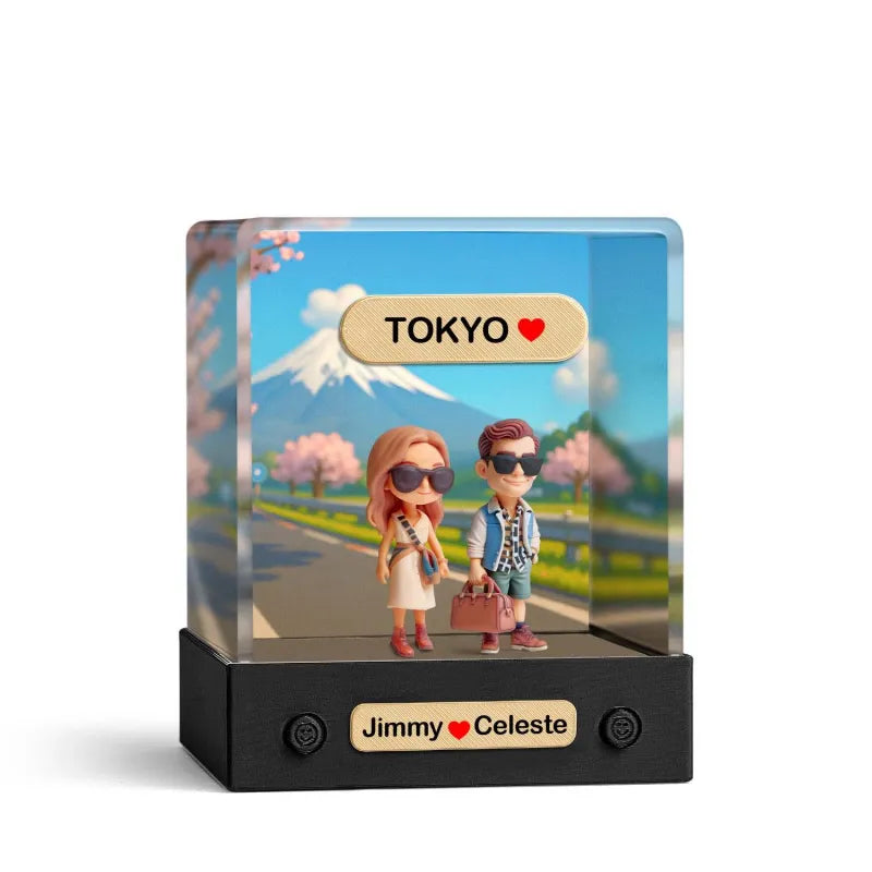 Personalised 3D Mini Figure from Your Photo - Custom Acrylic Box Gift