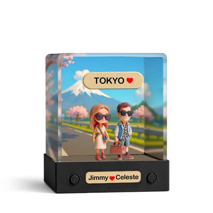 Personalised 3D Mini Figure from Your Photo - Custom Acrylic Box Gift