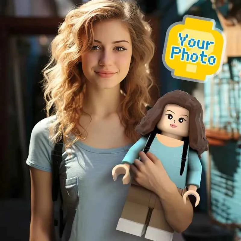 3D Print Custom Giant Minifigs Personalized Photo Giant Minifigs Turn Your Photo into Minifigs Gifts for Her Production Time: 7–10 Working D