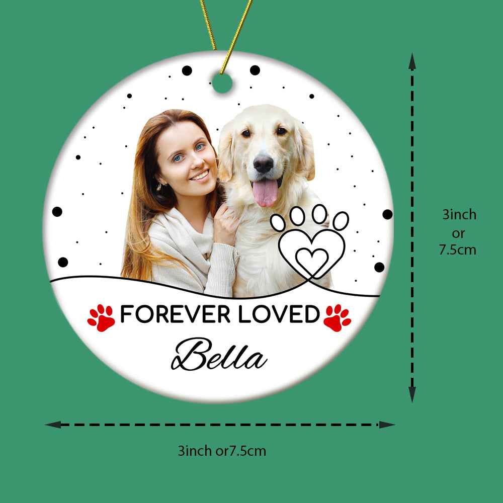 Personalized Pet Photo Ornament with Name Pet Loss Ornament Christmas Gift for Pet Owners
