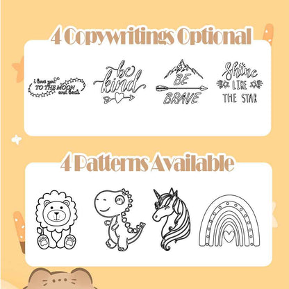 Personalized Square Bamboo Suction Plates with Name Baby Cutlery Gift for Kids