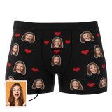 Personalised Heart Photo Boxer Briefs | Custom Men's Underwear