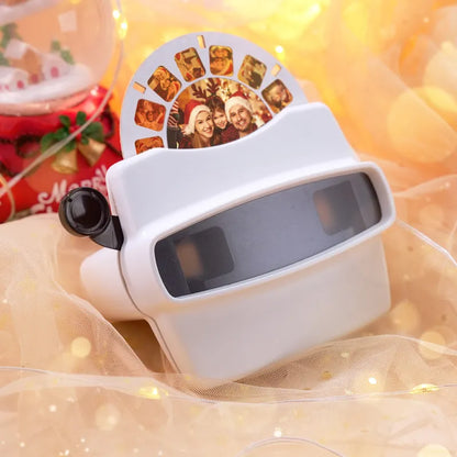 Back view of the personalised photo viewfinder with reels visible.