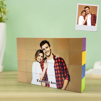 Close-up of UV-resistant personalised photo print on ABS surface — long-lasting colour on custom magnetic blocks