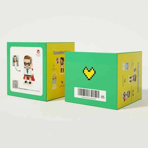 Custom Full-Body Cute Brick Figures of 2 People, Cat & Dog Personalized Anniversary Gift Birthday Gift