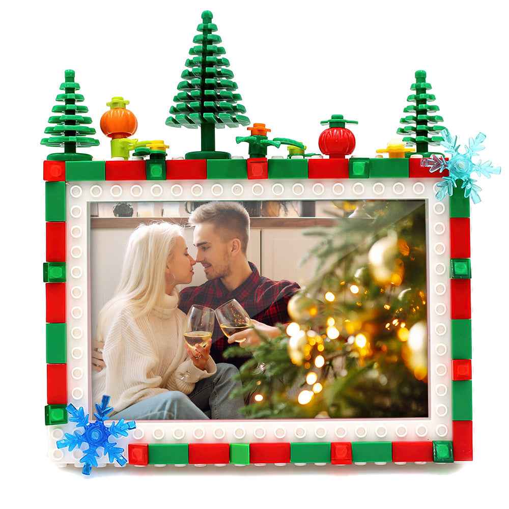 Custom Christmas Building Blocks Photo Frame