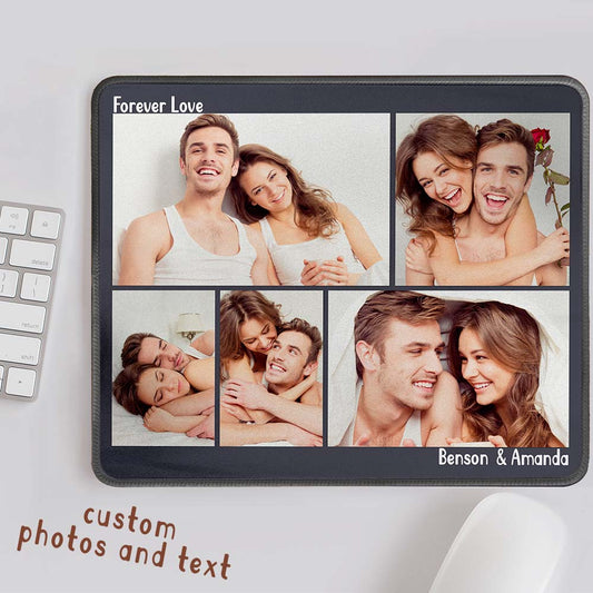 Personalised photo gaming mousepad printed with your own image on a natural rubber base and cloth surface for precise tracking, suited to gaming and office use.