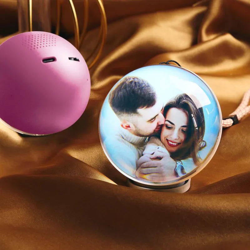 Glass Video Globe - Personalised Playable Gift Sphere for Valentine's, Birthdays & Christmas