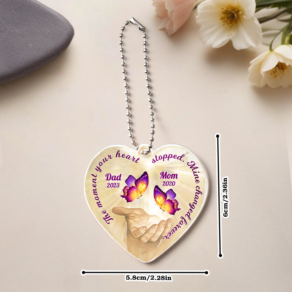 Personalised Butterfly Car Ornament with Name - Memorial Keepsake Gift