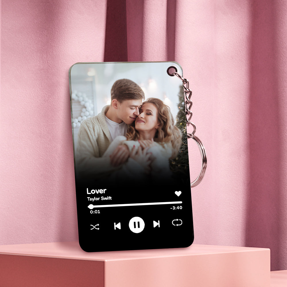Personalised Music Plaque with Photo - Custom Song & Picture Acrylic Gift