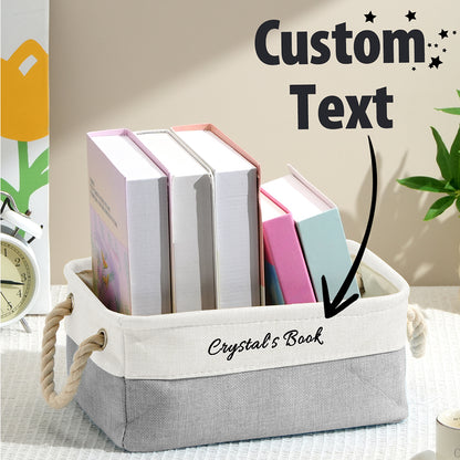 Secondary angle of the Personalised Book Organiser showing compact foldable design and storage potential.