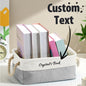 Secondary angle of the Personalised Book Organiser showing compact foldable design and storage potential.