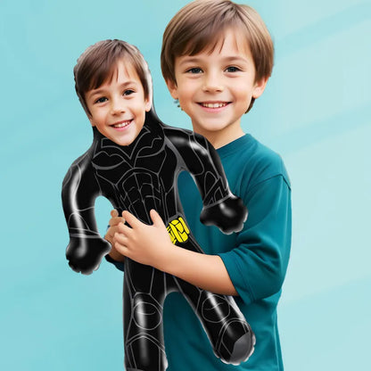 Custom Face Blow Up Doll with a personalised photo on the face; inflatable PVC gift for parties and pranks.