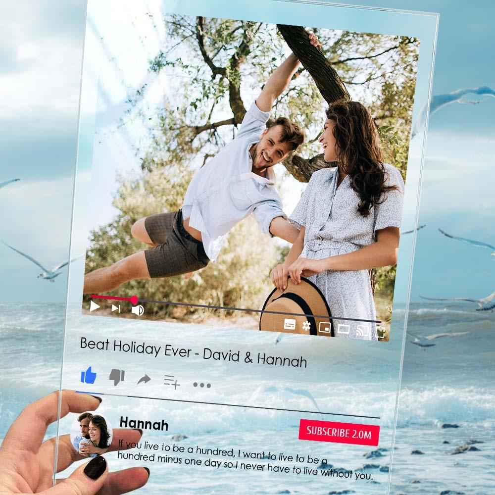 Custom Acrylic Plaque Personalized Social Photo Gift