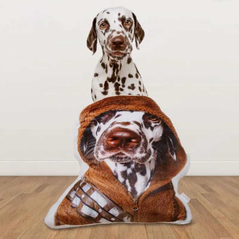 Custom Pet Photo Pillow | Personalised 3D Pet Portrait Cushion