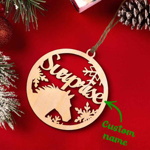 Customized Christmas Tree Ornament Hanging Decoration with Horse