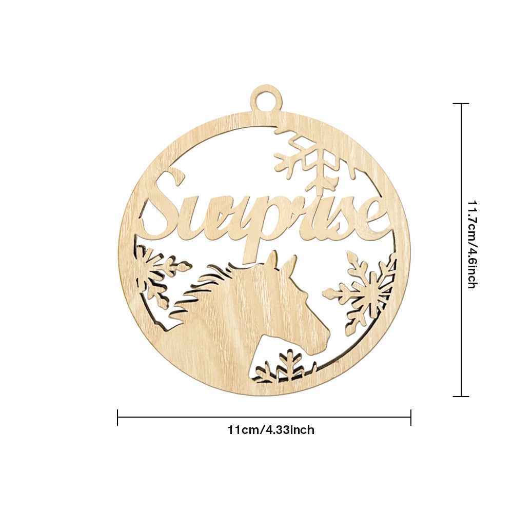 Customized Christmas Tree Ornament Hanging Decoration with Horse