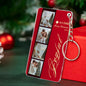 Four colour variants of the personalised music code acrylic plaque and keychain laid out together — choose a colour to suit the recipient