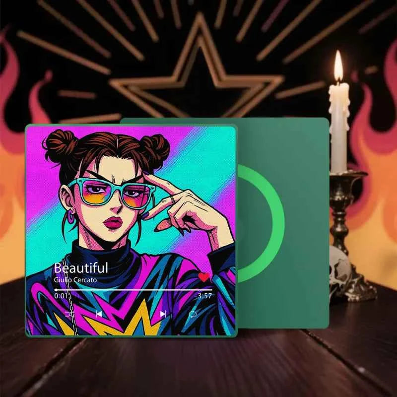 FridgeBeats Framed 4.0 Custom Anime-style Music Fridge Magnet and Photo with Colorful Frame Music Wall Photo Sticker Music Movement