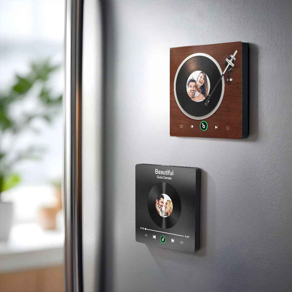 FridgeBeats Frameless New 4.0 Upgrade Custom Music Fridge Magnet Vinyl Player Style Fridge Magnet Gift for Lover