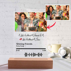 Personalized Photo Acrylic Scannable Code Song Plaque Night Light