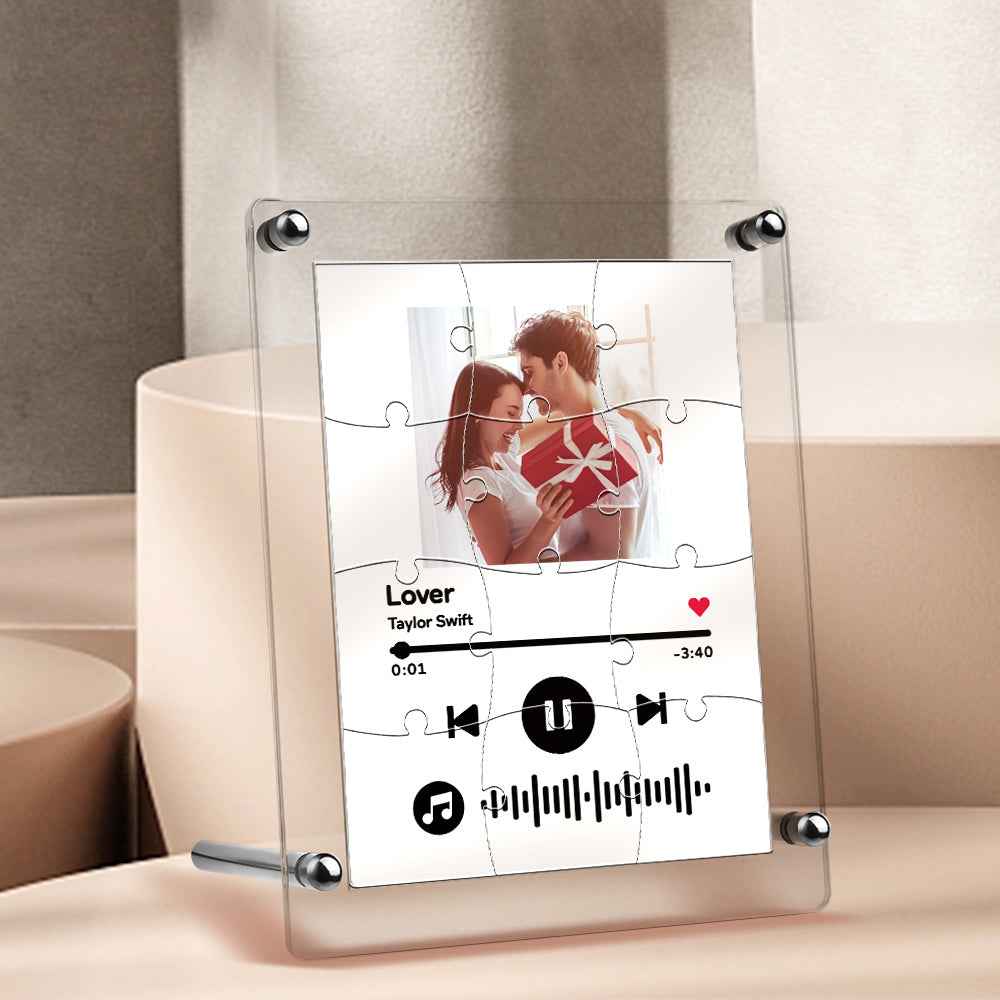 Custom Puzzle Plaque With Photo Music Photo Puzzle Plaque