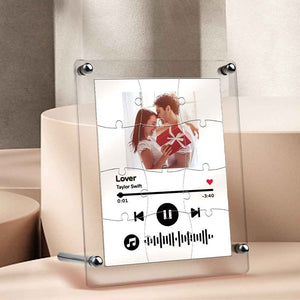 Custom Puzzle Plaque With Photo Music Photo Puzzle Plaque