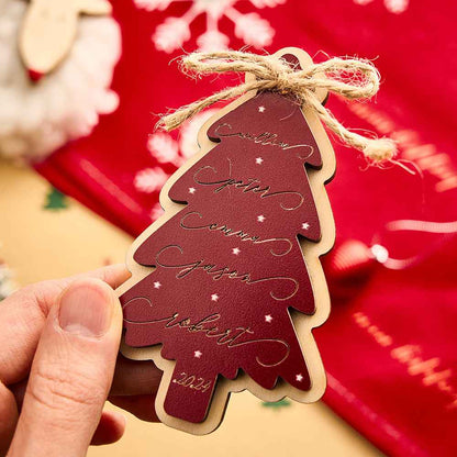 Personalized Family Christmas Ornament Christmas Tree with Family Names Ornament