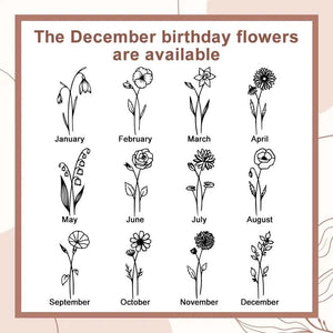 Personalised Name Birth Flower Wallet Card Holder Birthday Gift for her