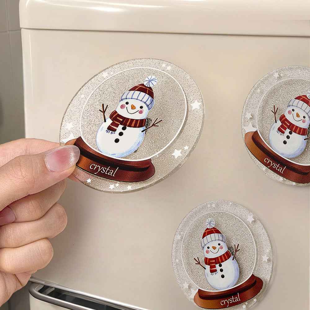 Personalized Christmas Fridge Magnet with Name Snowman Refrigerator Magnet for Christmas Gift